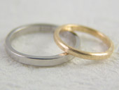 プラチナ＆18K結婚指輪