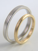 プラチナ＆18K結婚指輪
